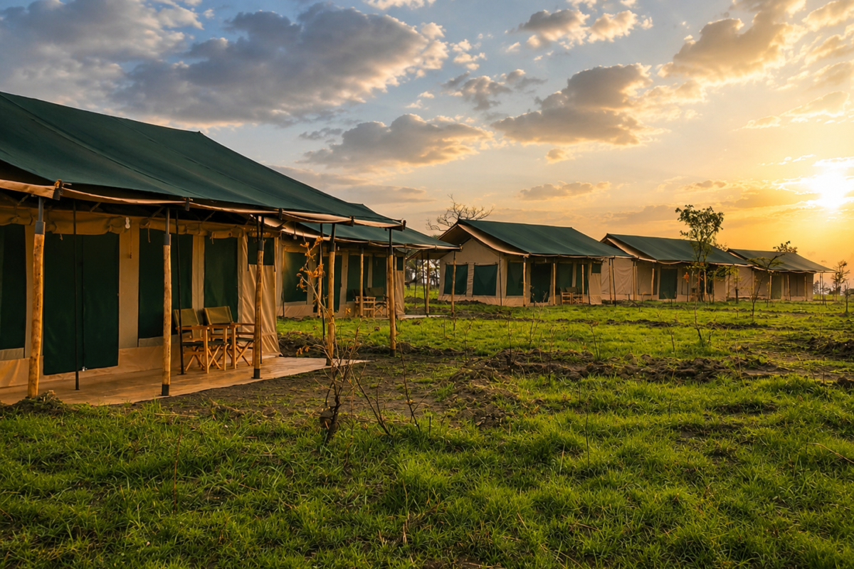 out tents- robin migration camp